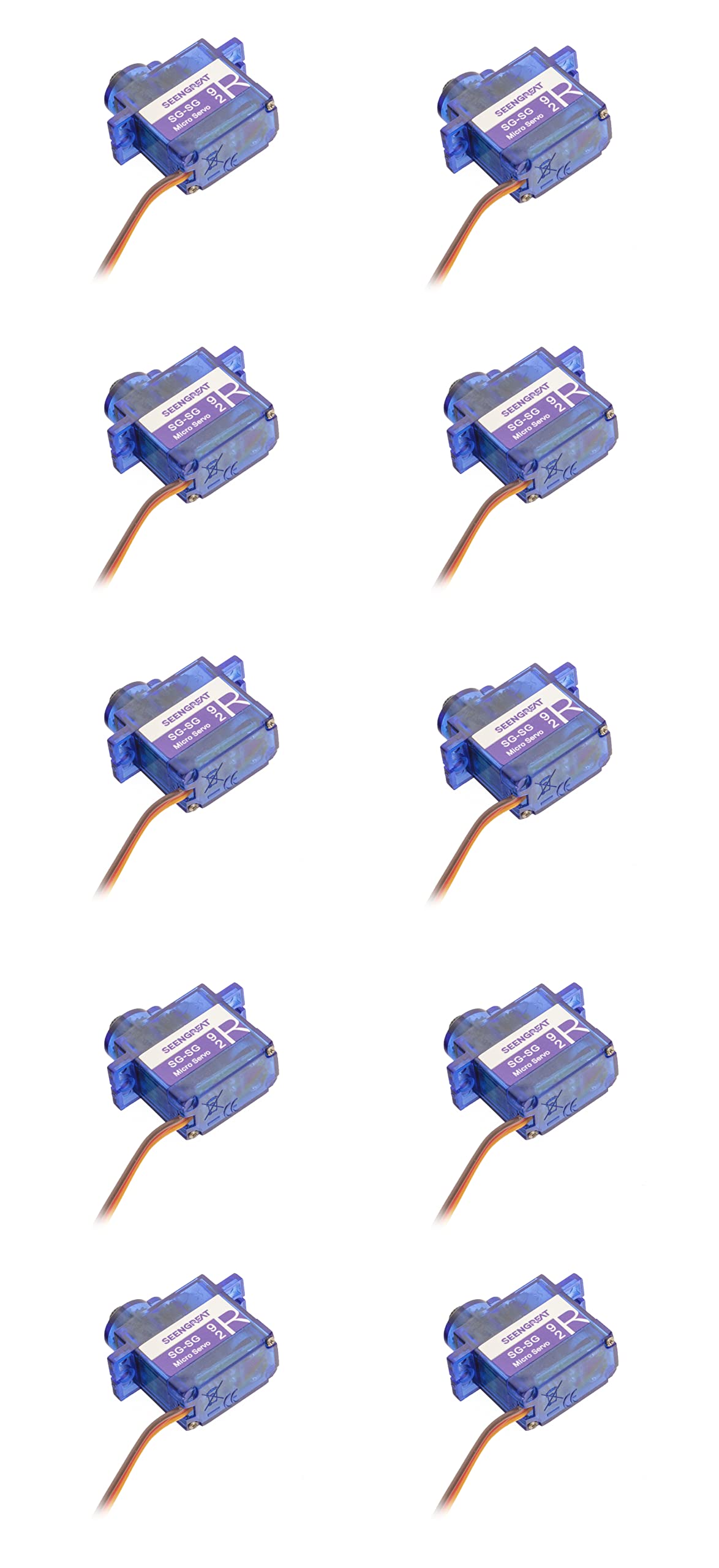 SEENGREAT SG-SG-92-R Servo SG-SG 92-R Micro Digital Servo 9g with Nylon Carbon Fiber Gears High Precision Gear High Torque Servo for RC Aeroplane Helicopter Controlled Car Boat 10 Pieces Servos