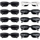 Bride Squad Bachelorette Party Favors 10 Pcs Team Bride Sunglasses Retro Rectangle Bridesmaid Gifts Sunglasses