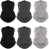 Fuinloth Neck Gaiter, 6 Pack Cooling UV Protection Bandana Face Mask Gator | Breathable Sweat Wicking, UPF 50, Sun Wind Dust Shield, Quick Dry &amp; Washable, 95% Polyester 5% Spandex