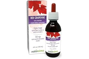 Naturalma Red Grapevine (Vitis vinifera) Leaf Alcohol-Free Tincture 4 fl oz Liquid Extract in Drops | Herbal Supplement | Vegan | Product of Italy