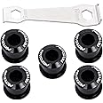 YBEKI Chainring Bolts for Road MTB Bicycle Single Chainring and Double Chainring Bolts with Mounting Wrench