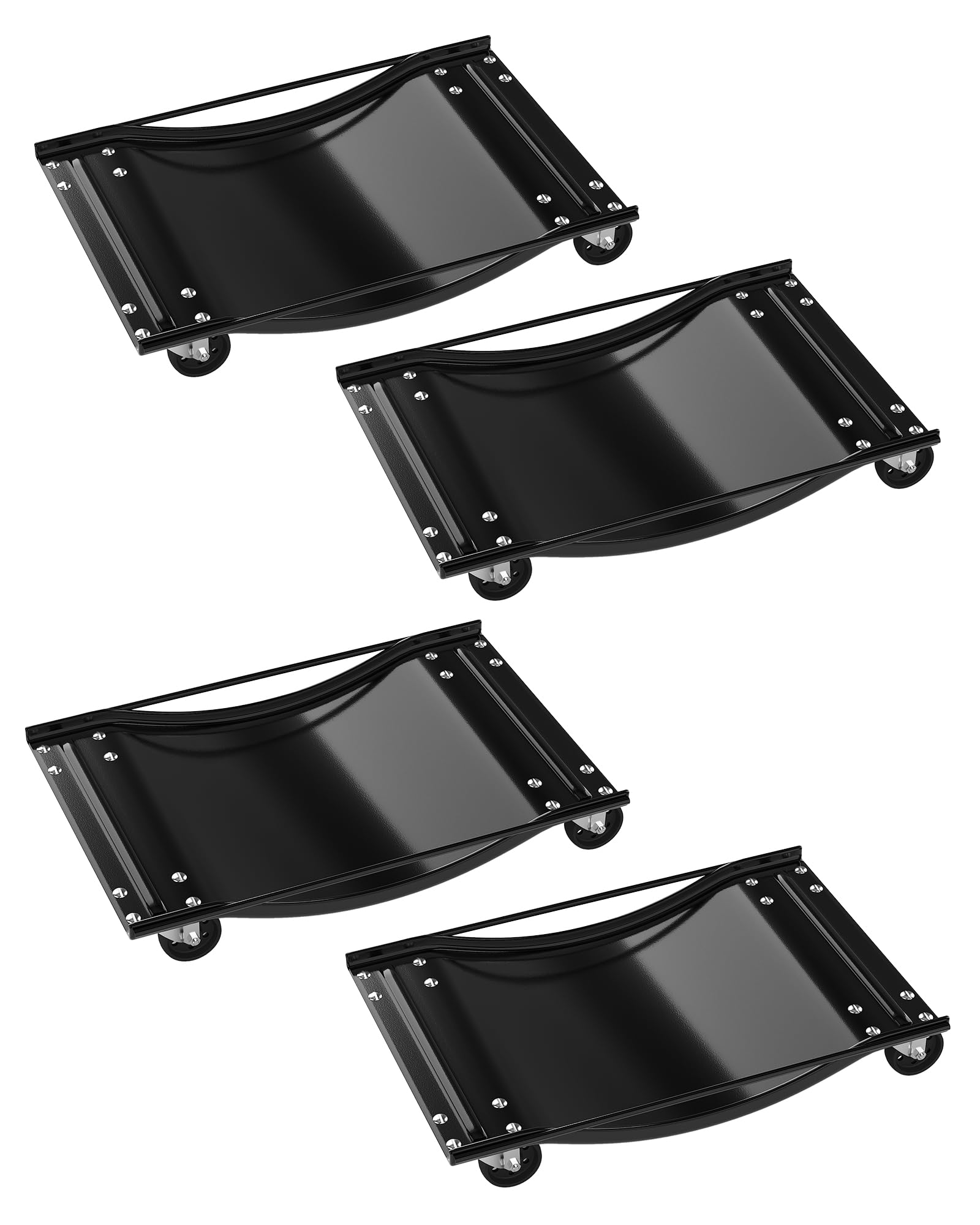 Photo 1 of **SCUFFS. DIRT. SCRATCHES **GarveeTech Car Dolly Set of 4, Heavy Duty 10,000 LBS Capacity Wheel Dolly, Antiskid Vehicle Dollies for Moving Car with 3.5 Inch Swivel Steel Wheels for Moving Cars, Trucks, Black