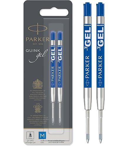 Ricambio Monteverde Per Penne Parker - 2 Refill Gel Punta Fine, Inchiostro Rosso