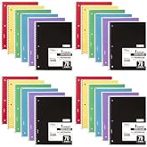 Mead Spiral Notebook, 24 Pack, 1 Subject, Wide Ruled Paper, 7-1/2" x 10-1/2", 70 Sheets per Notebook, Colors Will Vary (930203-ECM25)