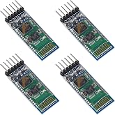 Diitao 4PCS Bluetooth Module BT Modules 6 Pin Wireless RF Transceiver Long Range Bluetooth Transceiver for Arduino (HC-05)