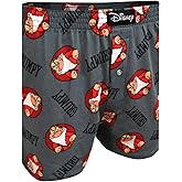 MJC Mens Disney's Snow White Grumpy in Circles Cotton Boxer Shorts
