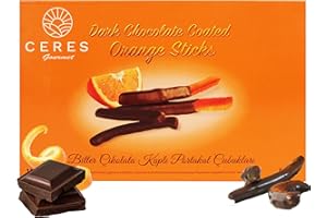 CERES GOURMET Dark Chocolate Orange Peel Sticks, Candied Orange Peel Slices Coated With Dark Chocolate (Classic-5.29 Oz)