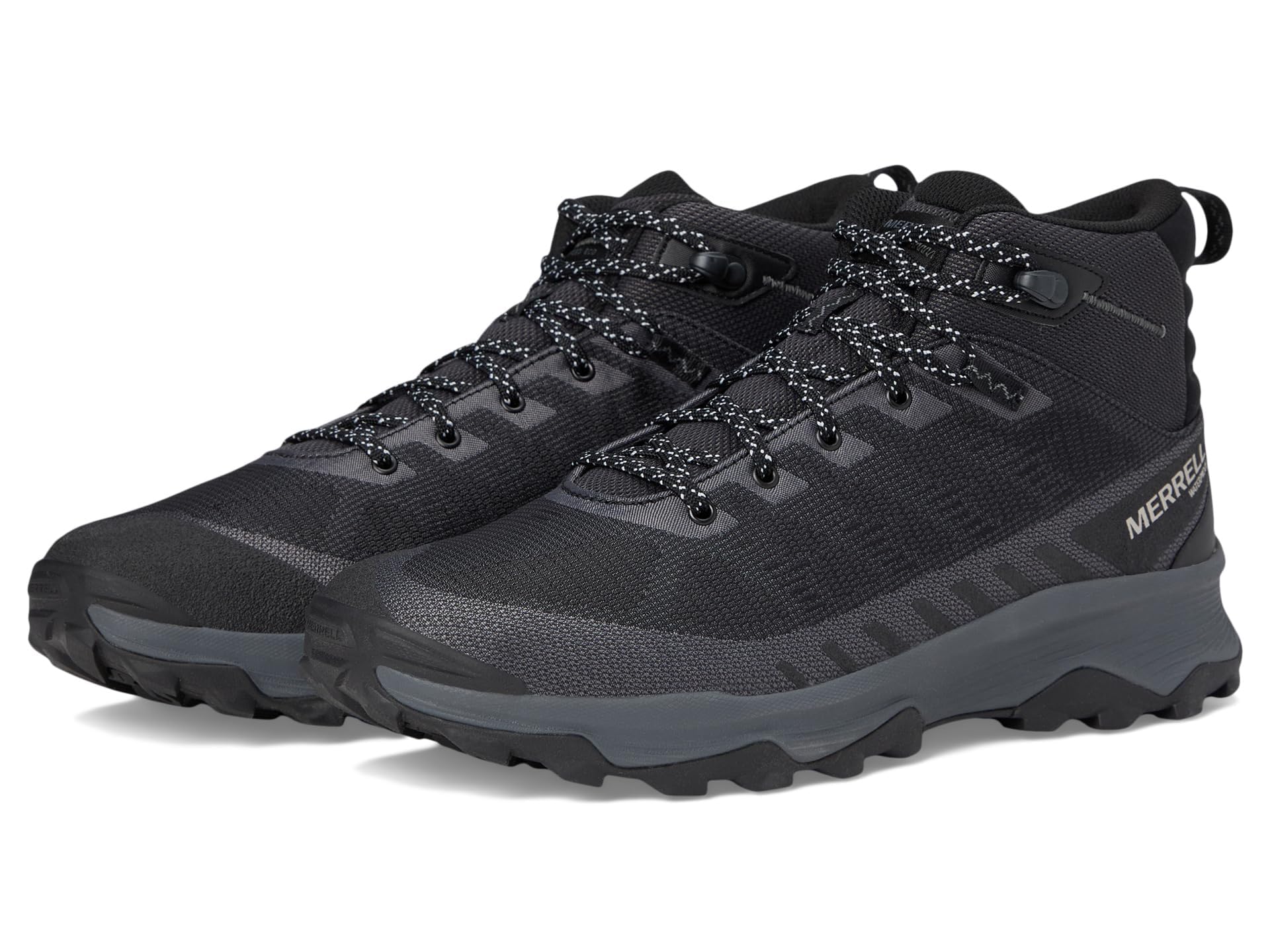 Merrell Men’s SPEED ECO MID WATERPROOF Hiking Boot, Black, 12.5