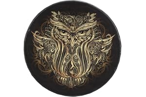 MISNODE Owl's Soul Shaman Drum, Siberian Drum, 9.8 in Shaman Drum Spirit Music Shamanic Drum, Symbol of The Siberian Drum Spi