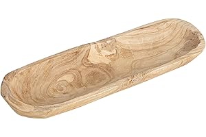 Creative Co-Op Decorative Paulownia Wood Tray, Natural