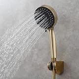 CIENCIA Gold ABS Rainfall Hand Shower Head Universal 1/2" IPS 1.5m Hose BS144F view 2