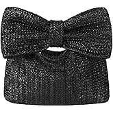 Ynport Bow Straw Clutch Purses for Women Summer Woven Rattan Handbags Wicker Beach Tote Bag 2026