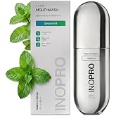 INOPRO Foam Mouthwash with Nano-Hydroxyapatite, Xylitol, Hyaluronic Acid, Vinamin C, Alcohol Free, Fluoride Free Oral Rinse Portable Travel Size - Spearmint, 2.03 fl oz