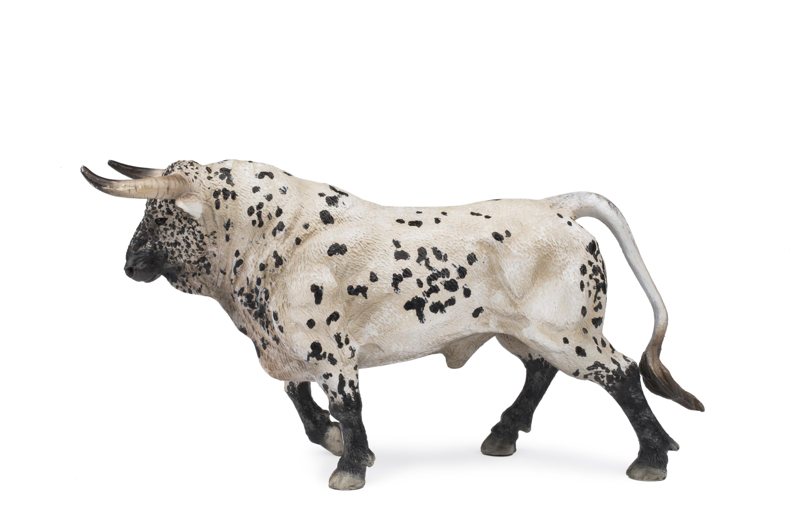 Deqube - Bravo Ensabanado Trotando Bull Figure, White, 17 x 8 x 4.2 (90110003), Assorted Colour/Model