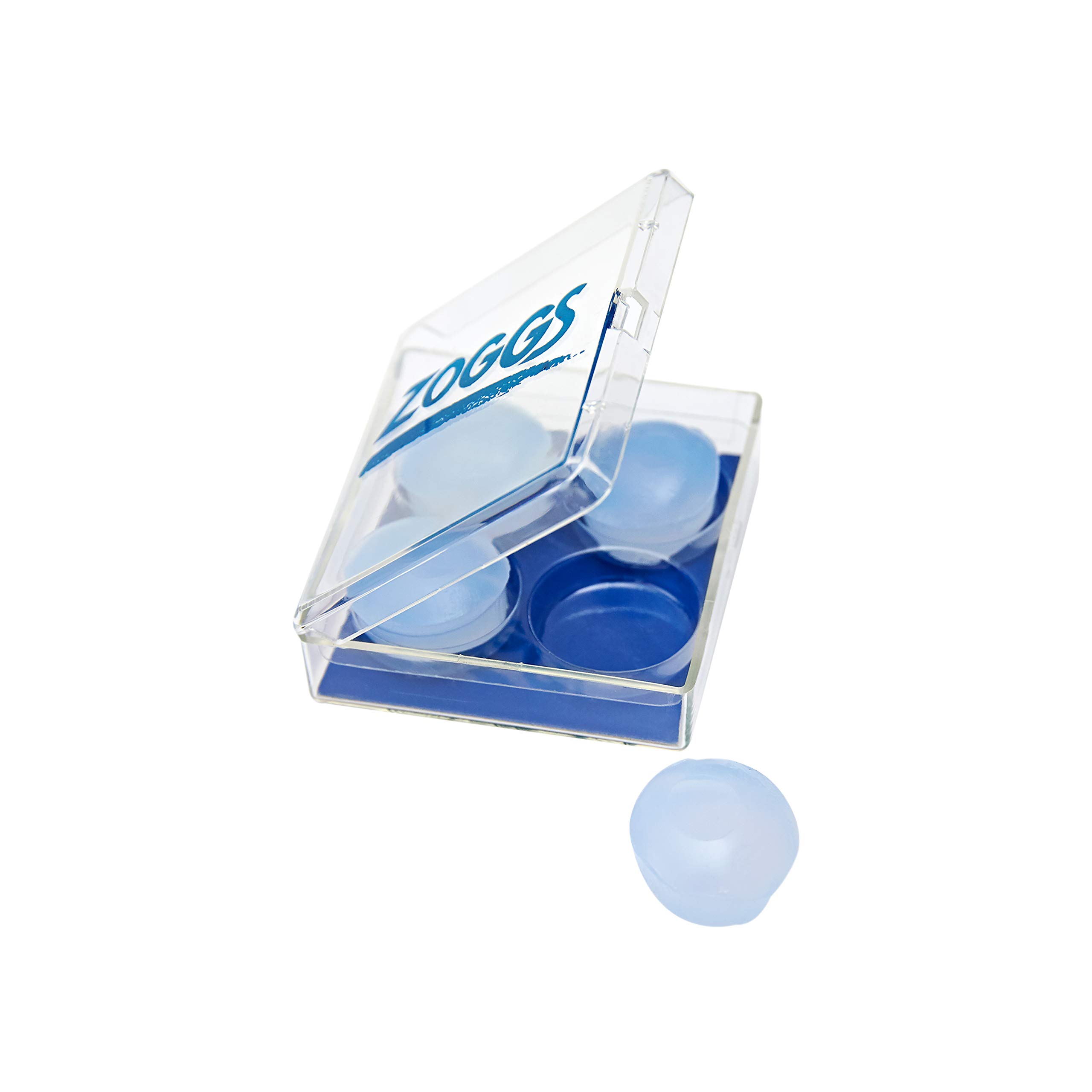 Zoggs Silicone Reusable Ear Plugs for Swimming And Watersports, Clear, Pack of 4