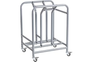 ECR4Kids The Surf Storage Rack, Stores 10 Portable Lap Desks, Flexible Seating, Silver