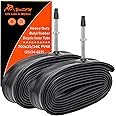 700C Heavy Duty Bike Tubes 700x25C/26C/28C/32C FV48 Presta Valve (25/34-622) 700C Bicycle Inner Tubes Compatible with 700x25C 700x26C 700x27C 700x28C 700x30C 700x32C 700x34C Bike Tire Tubes 2-PCS