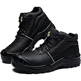DRKA Water Resistant Steel Toe Work Boots For Men,6'' EH-Rated Safety Boots
