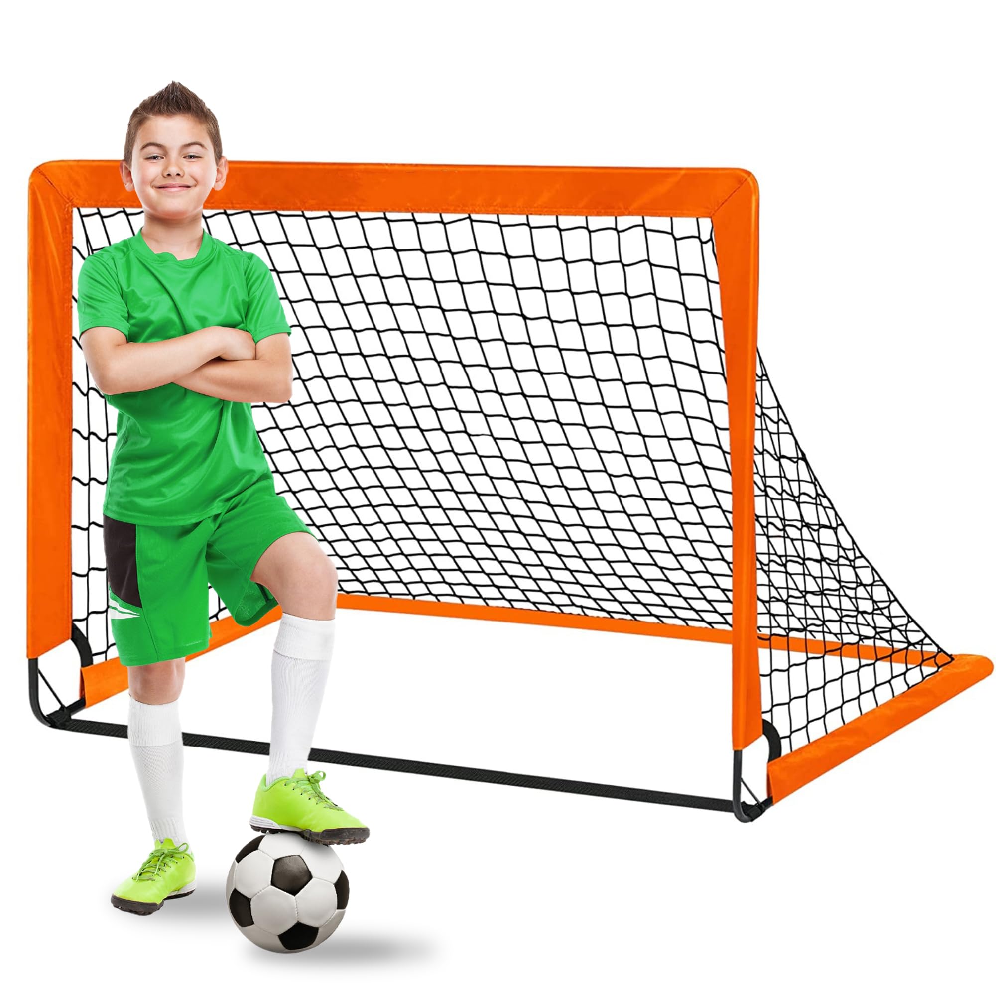 JanYoo Football Goal for Kids Foldable Football Net Goals Post for Garden Training Equipment Soccer Sport Games Boys Indoor Outdoor Toys