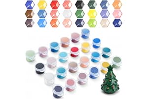 Dunzoom Underglaze Set 24 Color Concentrated Opaque Liquid Underglaze 3 ml Mini Pack 24 Colors Paint for DIY Pottery Glaze Painting Craft(Multiple 1)