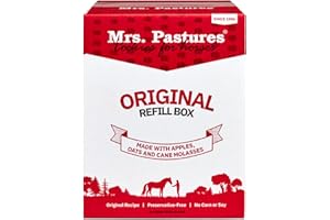 MRS. PASTURES Mrs Pastures Cookies and Treats for Horses - Premium Horse Treats - Made with Apples, Oats, and Rolled Barley - Preservative Free - All Natural Ingredients - No Corn or Soy (15lb Refill Box)