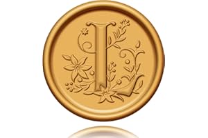 KKJCXY 20 Pack Letter L Wax Seal Stickers, Antique Gold Initial Alphabet Self-Adhesive Wax Stickers for Wedding Party, Birthday, Christmas Envelope Seals