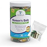 Nature’s Aid Women’s 7-30 Daily Multivitamin Packs for Energy, Focus & Performance Support | Natural Complete Vitamin & Mineral Complex with Herbal Extracts, Fatty Acids & Adaptogens for Vitality