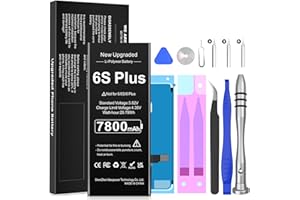 TQTHL Battery for iPhone 6S Plus Replacement (7800mAh) (2025 New Version) Li-ion Batteria for A1634/A1687/A1699 Battery Replacement with Professional Repair Tools Kits