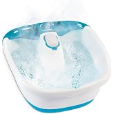 Homedics Bubble Mate Foot Spa, Toe Touch Controlled Foot Bath | with Invigorating Bubbles and Splash Proof, Raised Massage Nodes and Removable Pumice Stone