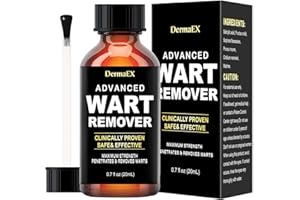 DERMAEX Wart Remover, Maximum Strength Salicylic Acid Liquid Fast-Acting for Plantar, Common and Flat Wart Removal Treatment, Safe for Children and Adults