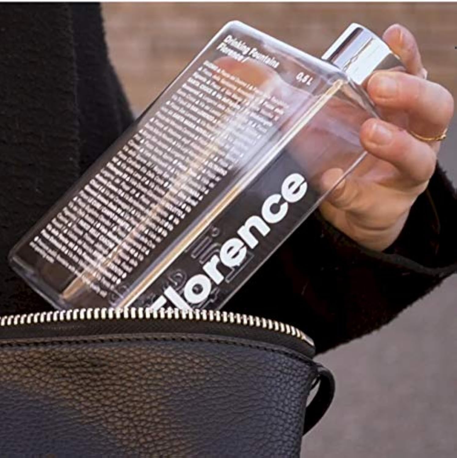 Phil the Bottle, Urban Bottle - The City Bottle with Fountains in Parks and Gardens, Urban Bottle Anywhere, 500ml 9.5×4×17cm, 100% Recyclable (Florence)