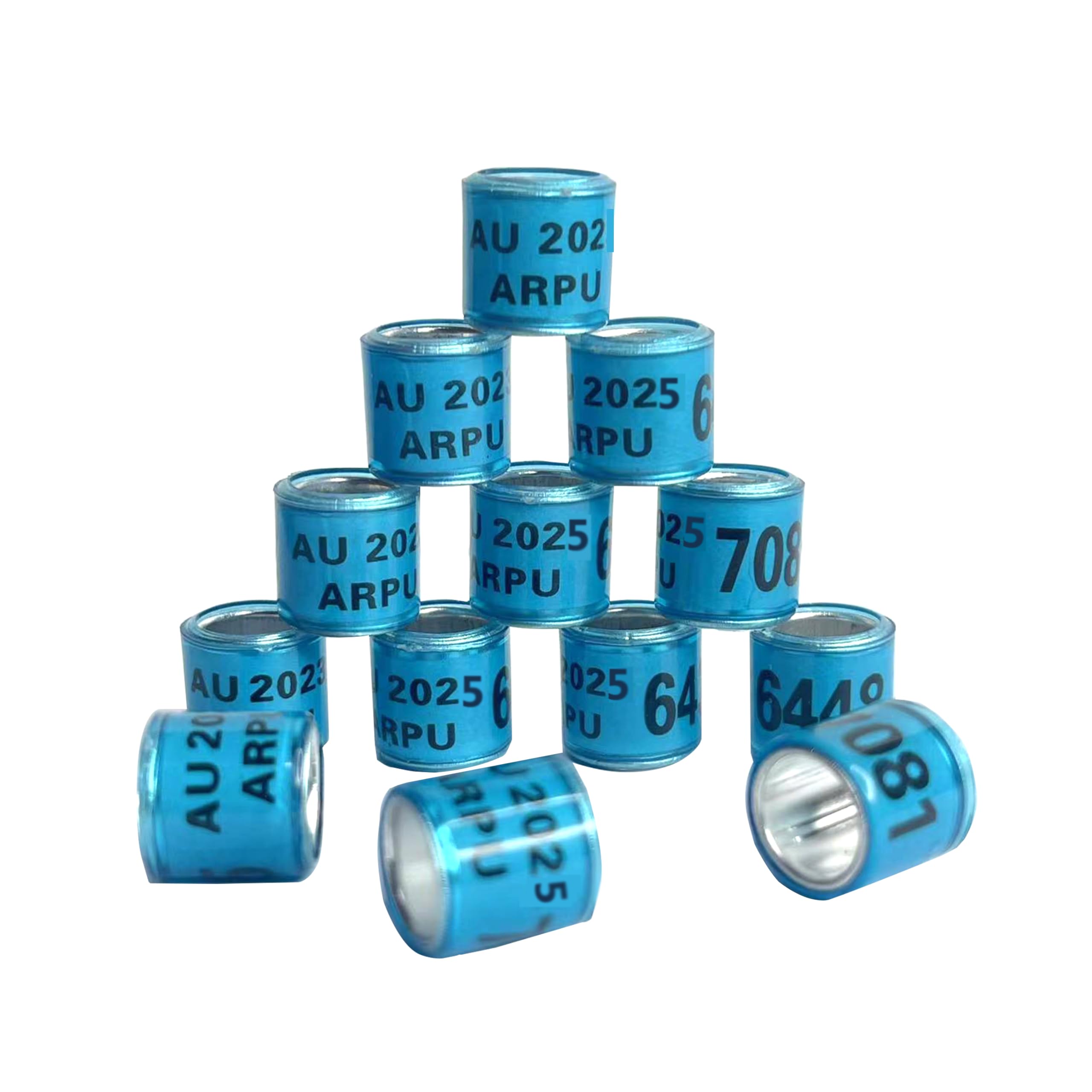 Photo 1 of 100Pcs Multicolor Aluminium Pigeon Leg Rings Dove Leg Rings with 2026 AU Pigeon Foot Ring with Word Earring, Quality Durable, Quail Leg Bands Baby Chick Leg Bands Pigeon Bands Chicken Leg Bands Rings