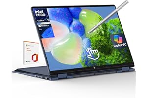 HP OmniBook X Flip 2-in-1 Laptop,14" 2K Touch-Screen Laptop Computer,Intel Core Ultra 7, Arc 140V GPU Copilot+ PC,16GB RAM 1TB SSD,Thunderbolt 4,with Lifetime Office,Win 11 Pro,Atmospheric Blue