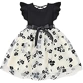 Weixinbuy Kid Toddler Girls Tulle Dresses Summer Ruffle Sleeveless Princess Tutu Dress Party Holiday Dress for Little Girls