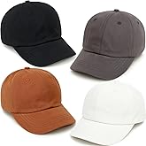 4 Pieces Toddler Baseball Hat Kid Baseball Cap Washed Cotton Adjustable Caps Hats for Boys Girls