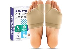 BENAYO Orthopedic Metatarsal Pads,Ball of Foot Cushion with Gel Pad for Women and Men, Foot Pads for Ball Pain Relief, Morton's Neuroma, Metatarsalgia Support.