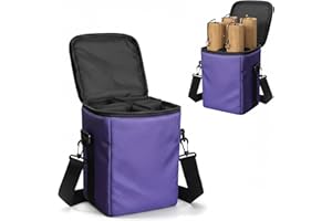 MYRIAD MELODIES Wind Chimes Padded Case for Melody Chimes and Koshi Chimes – Carrying Travel & Storage Bag – Universal Fit Instrument Case, Windbell Sound Healing & Meditation - Purple