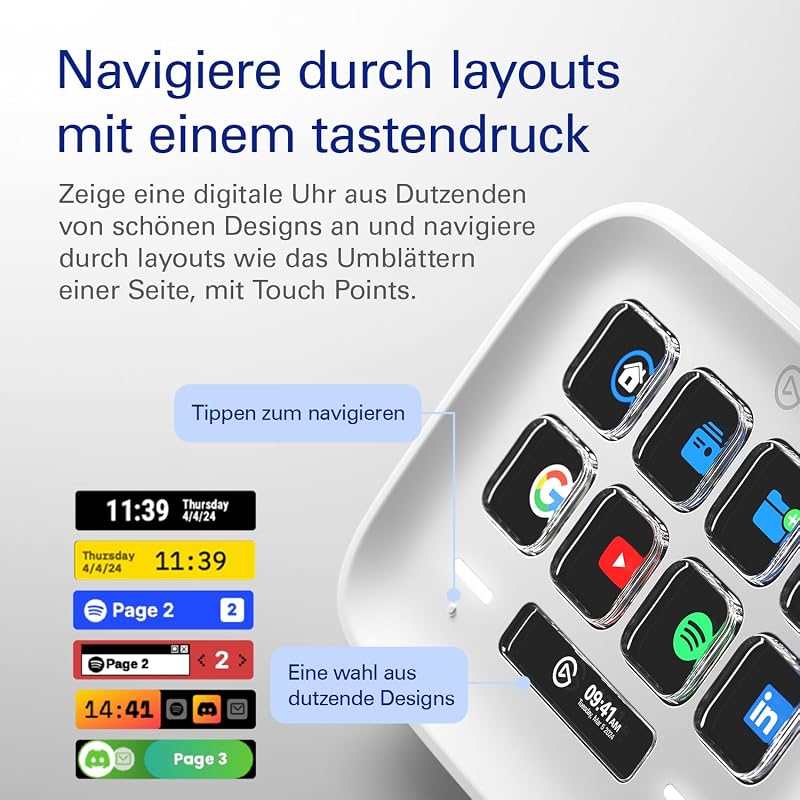 Stream Deck Neo, 8 anpassbare Tasten, 2 Touch Points