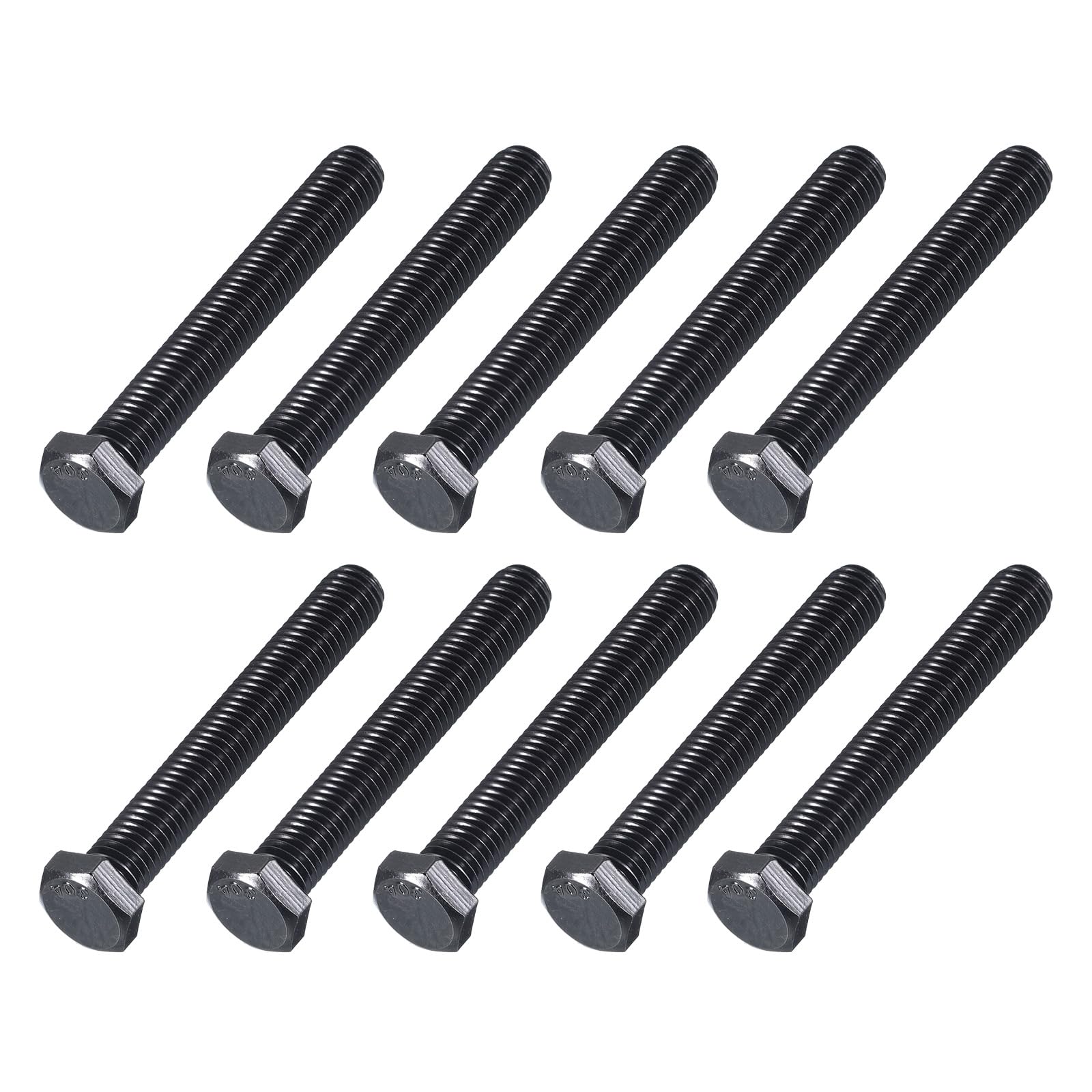 METALLIXITY Hex Head Bolts (3/8-16 x 3") 20Pcs, 304 Stainless Steel 18-8, Fully Threaded, External Hex Drive, Hex Head Screw Bolt, Black Oxide โ image 1