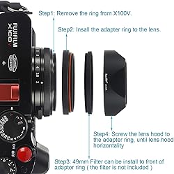Haoge Square Metal Lens Hood Shade for Fuji X100VI