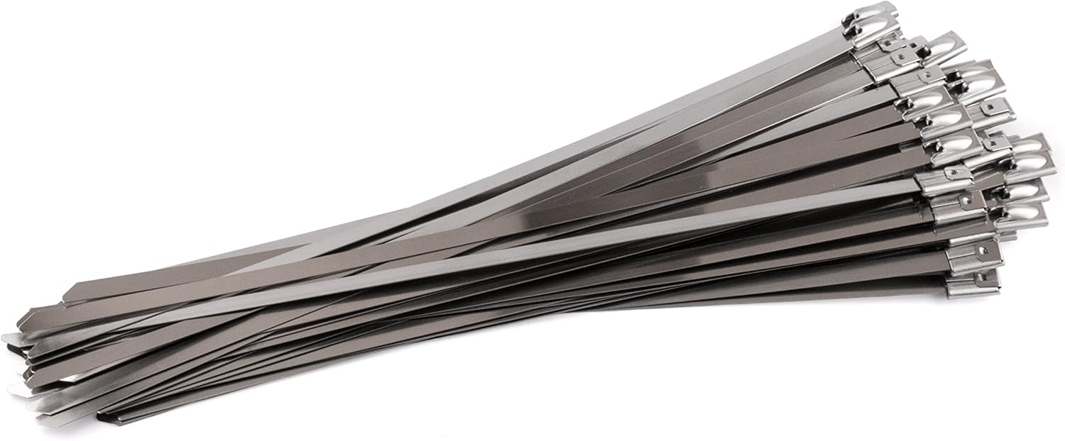 Stainless Steel Cable Ties, 290x4.6mm, 316 Marine Grade Stainless Steel