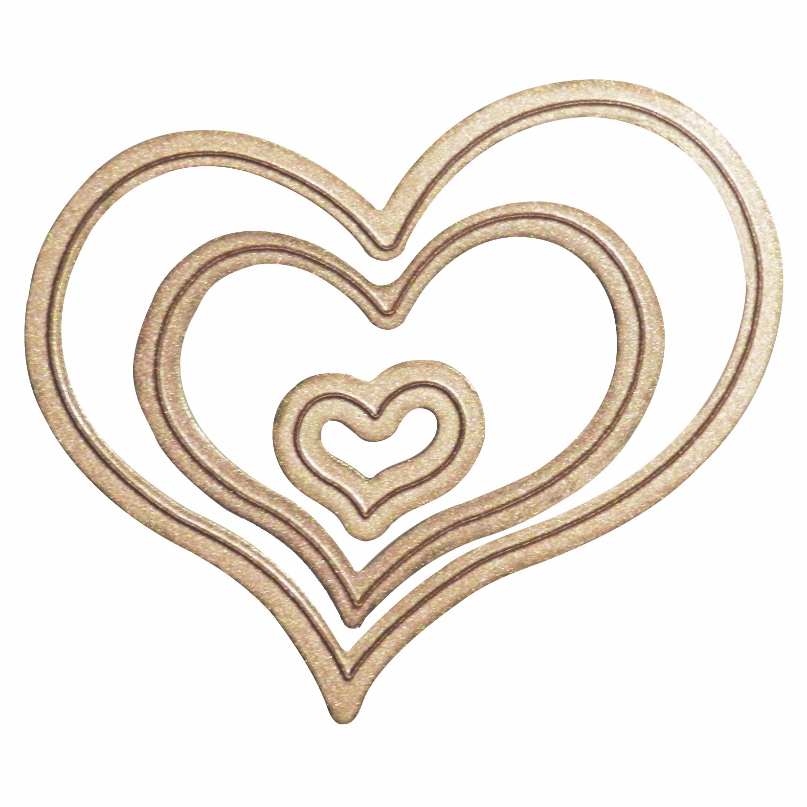 Bezel Spellbinder Paper Arts Hearts One Die Template