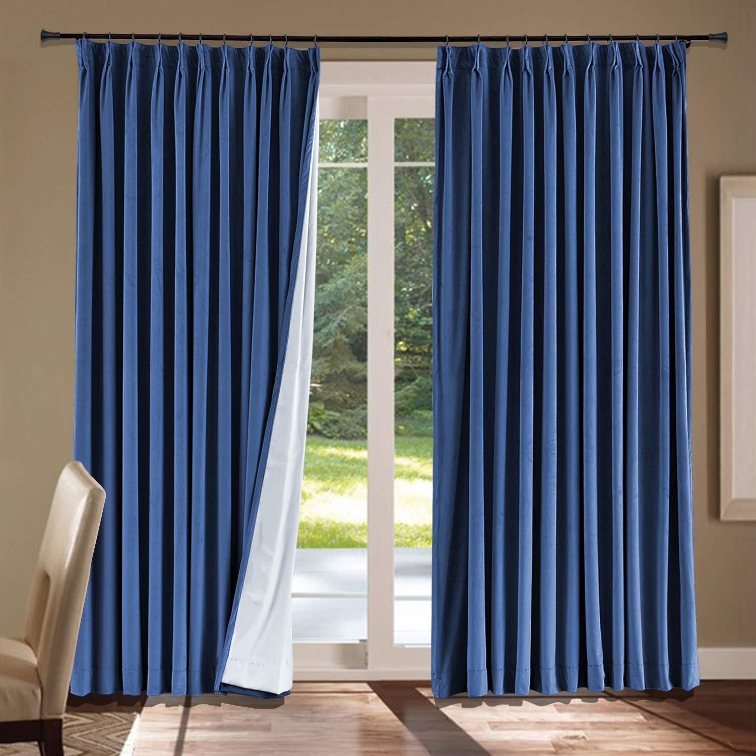 Amazon Com Cololeaf Ocean Blue Curtain Fabric Swatch 1 Fabric