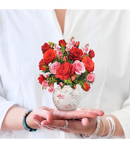 Pop Up Flower Bouquet Card For Birthday Wedding Valentine's Anniversary Get Well Sympathy Grad2 Dc I.1482192813 - View #8