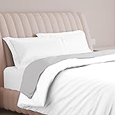 Carressa Linen 100% Egyptian Cotton Duvet Cover King Size - 600 Thread Count 3 PC Duvet Cover Set, Extra Long Staple Egyptian Cotton Quilt Cover, Soft, Breathable with Hidden Zipper Closure - White