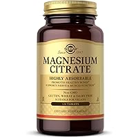 Solgar Magnesium Citrate, 120 Tablets - Promotes Healthy Bones - Supports Nerve & Muscle Function - Non GMO, Vegan, Gluten Fr
