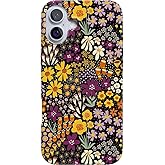 Casely iPhone 16 Case | Falling for You | Plum Floral | Compatible with MagSafe | Classic Ultra Slim Design