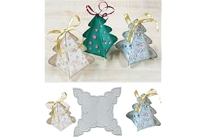 SUNNYKIDS Christmas Candy Box Metal Crafts Cutting Die Cuts, DIY Crafts Template Christmas Candy Box Scrapbook Cards Cutting Dies Cut Stencil for DIY Embossing Card Making Decorative Paper Dies Scrapbooking