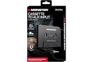 XTREME DIGITAL LIFESTYLE ACCESSORIES Monster Cassette to Aux Audio Adapter for Car, Compatible with Devices Featuring 3.5mm Aux Port, Music Playback, Hands-Free Calls, Xtreme Easy DIY Installation, Plug and Play