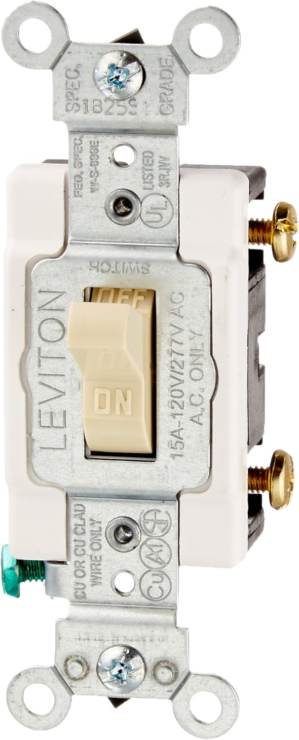 Leviton CS115-2GY, Gray - Wall Light Switches - 